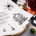 Nervure 100PCS Halloween Paper Napkins - White Disposable Napkins with Black Pumpkin - Paper Hand Towels Decorative Dessert Dinner Hand Napkin for Halloween Party Home Kitchen Bathroom