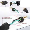 STARELO Extension Cord Ends 125V 15A 2Pole 3Wire Male Plug and Female Connector Straight Blade Plug Replacement Electrical Extension Cord End(Male & Female 5 Set)