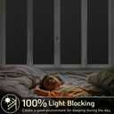 LUTE Blackout Window Film, Light Blocking Room Darkening Frosted Privacy Cling for Glass, Black Out Shades Window Tint for Day Sleep, Static Cling Sun Blocking Blackout Cover, 17.5" x 78.7"