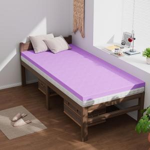 DUMOS 2 Inch Cooling Memory Foam Mattress Topper Twin, Gel Ventilated Soft Pressure Relief Mattress Pad, Breathable Bed Topper for Bedroom, RV, Camper and Sleeper Sofa, CertiPUR-US Certified, Purple