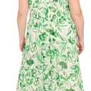 London Times Women's Women's Halter Neck Tiered Maxi Dress - Sleeveless Pleated Bodice with Gathered Neckline - Summer Formal Dresses (Green, XXXL)