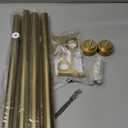 16-56 Inch Curtain rods, 1 Inch Diameter Splicing and Telescoping Structure Window Treatment Rods Set Adjustable Drapery Rods Heavy Duty Pole, Warm Gold