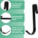 Yaocom 6 Pcs J Hook for Wire Shelving 3.6 Inch Large Heavy Duty Metal Shelf Hooks for Wire Shelves Racks Closet Shelving Accessories (Black)