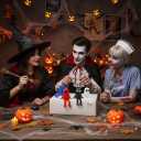 Halloween Ghost Figurines Set of 4  Poseable Mini Decorations for Desk, Shelf, Room, Office, Cute Spooky Collectibles