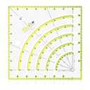 8 Inch Acrylic Fabric Ruler Quilting Ruler Multifunctional Arc Guide Cutting Square Ruler Quilt Circle Cutter Ruler Quilting Supplies and Tools for Quilting, Sewing, Crafts, Pattern Making