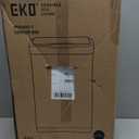 EKO Mirage-T 50 Liter / 13.2 Gallon Touchless Rectangular Motion Sensor Trash Can, Brushed Stainless Steel Finish (Matte Black)