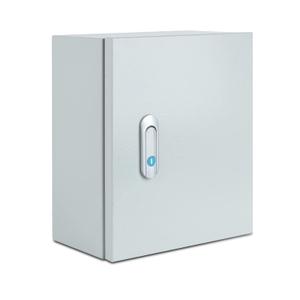Steel Electrical Junction Box, Indoor&Outdoor Electrical Enclosure Box, Wall Mounted Waterproof&Dustproof Metal Box, Universal Electric Equipment Enclosure Box with Safety Locks and Mounting Plates