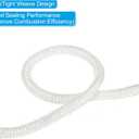 PATIKIL 1/2"x 86" Wood Stove Gasket, Fiberglass Round High-Temperature Resistance Seal Rope Replacement for Stoves Fireplace Door, White