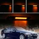 Sequential Amber LED Side Marker Lights Compatible w/B'MW 5 Series F10 LCI 528i 530i 535i 550i Smoked Lens Led Dynamic Turn Signal Lamps Indicator Blinker OEM Fender Trim Replacement