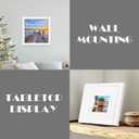 Hongkee 12x12 White Picture Frame set of 3, Made of Real Glass and Wooden Square Photo frame - Displays Picture 8x8 With Mat or 12 x 12 Without Mat, Desktop & Wall Collage Photo Frame