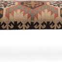 Wool Jute Kilim Wooden Bench Table for Living Room (Medium, Multi Color)