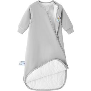 kaiya baby Unisex Sleeping Bag for Babies and Toddlers 2.5 Tog Sleep Sack, Long Sleeve Sleep Sack, Wearable Blanket Baby (0-6M, Stone Gray)