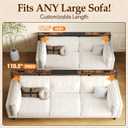 86.8"-110.5" Extendable Behind Couch Table Skinny Console Table With Outlet