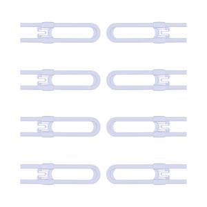 Sliding Cabinet Child Safety Locks - OKEFAN Baby Proofing Cabinet Lock Cupboard Latches for Kids on Closet Door Knobs Handles Pulls No Drill (8, White)