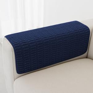 Foxdecor Couch Arm Covers Sofa Armrest Covers, Arm Chair Covers Set of 2, Non-Slip Arm Rest Cover for Sofa, Armchair Slipcovers Couch Protector (Dark Blue 18x28 inch)