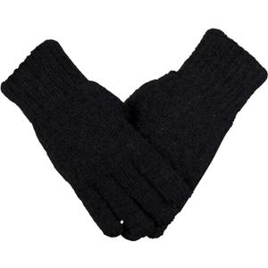 1 Pair Winter Gloves for Women Cold Weather Womens Gloves Warm Knit Gloves with Thermal Fleece Lined for Christmas (Black)
