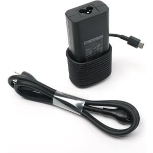 Dell 65W USB C Laptop Charger,Latitude 5500 5501 5510 5511 5520 5521 5530 5531 5540 AC Adapter with 3ft Power Cord, Black, HA65NM190
