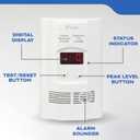 Kidde Carbon Monoxide + Explosive Gas, Natural Gas & Propane Alarm, Plug-in with 9V Battery Backup, Digital Display, 85 dB Alarm, LED Status Indicators, 3rd Edition, Manufacture Date Sep2025