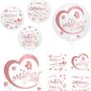 CNhoqc Mother's Day Bobo Balloons - 36pcs Rose Gold Happy Mother's Day Bobo Bubble Balloons Set 20pcs Transparent Bubble Balloon with Stickers