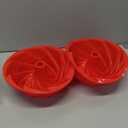 9.7 Inch Silicone Spiral Fluted Tube Cake Pan, 2 Pack Non Stick Silicone Baking Molds for Cake, Bread, Brownie, Jello
