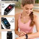 KPEP AMOLED Fitness Watches for Women Men with Stress Blood Oxygen Heart Rate Monitor Sleep Tracking 110+ Sport Modes Fitness Tracker Watch Calorie Counter Step Tracker IP68 Waterproof for Andriod iOS