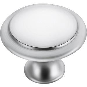 Ravinte 10 Pack Brushed Nickel Kitchen Cabinet Knobs 1-1/4 Inch Round Drawer Pulls Satin Nickel Stainless Steel Drawer Handles Door Hardware for Dresser Cabinets