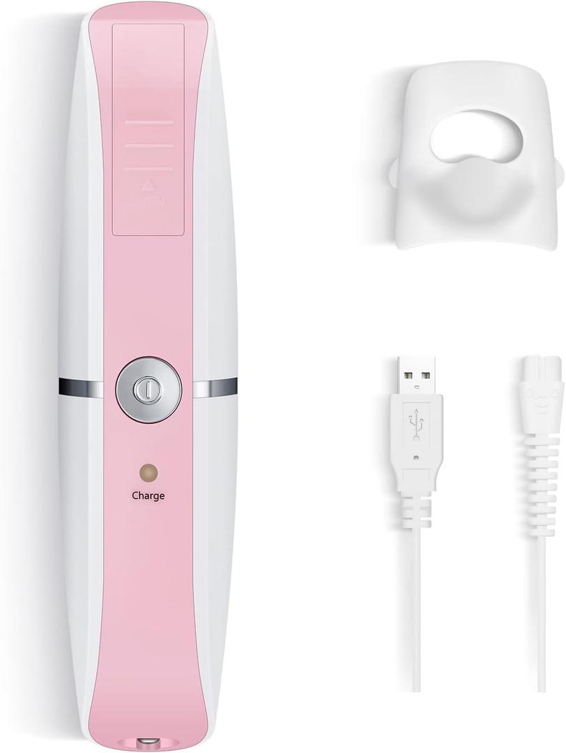 Electric Nail Clippers Fingernails Automatic Manicure Portable Charging Cut Polish Trim Nail Grinder Adults NL6312 Pink