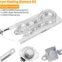 Dryer Heating Element Kit Fit for Whirlpool WED5100HC2 WED5100HC0 WED5100HC1 WED5100HW2 WED5100HW1 WED5100HW0 WED5100HW3 WED5100HC3 WED8000DW4 WED5605MC0