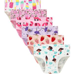 Winging Day Little Girls' Cotton Panties Baby Toddler Soft Underwear Multipack (5, Color #44)
