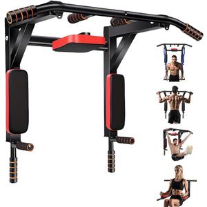 Multifunctional Wall-Mounted Pull-Up Bar  Indoor Horizontal Bar for Home Gym, Chin-Up, Punching Bag, and Exercise Equipment  (require drill holes for installation)