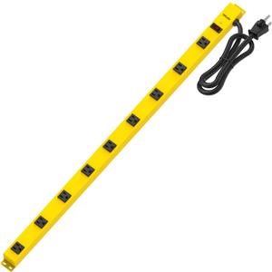 TiFFCOFiO Metal Power Strip, 9 Widely Space Outlets, Wall Mountable Power Strip Surge Protector, 6 FT Extension Cord,15A/1875W, ETL Listed (9 Outlet)