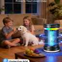 Solar Bug Zapper Outdoor, High-Efficiency Mosquito Zapper, 5 Modes Fly Zapper, Smart Auto ON/Off, Cordless Long-Lasting 6000mAh Fly Zapper for All Night, Indoor & Outdoor