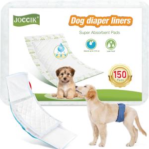 Dog Diaper Liners 100ct Super Soft and Absorbent Dog Diaper Booster Pads for Male Dog Belly Bands or Female Dog Diapers(Regular, 100pcs)