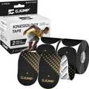Kinesiology Tape, Precut Athletic Sports Tape 40 Strips (2 Rolls) | Waterproof Breathable Muscle Tape for Pain Relief & Joint Support, Elastic Physical Therapy Tape Hypoallergenic & Latex-Free