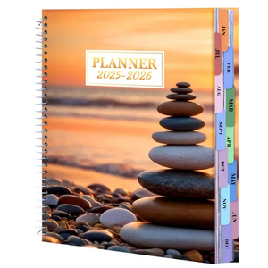 CAGIE 2026 Monthly Planner: 12 Months Jan 2026 - Dec 2026 Calendar Planner Weekly and Monthly 8.5" x 11" Large Spiral Planners for Women Hourly Daily Yearly Agenda with Tabs Stickers, Rocks