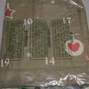 SATINIOR Fabric Christmas Advent Calendar with Pockets Xmas Tree Empty Cloth Advent Calendar to Fill 24 Days Reusable Natural 24 Days Countdown Hanging Storage Bag for Home Xmas Countdown Decoration