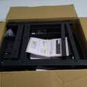 Rolling TV Stand with Wheels and Mount & Fabric Drawer - Entertainment Center with Power Outlet and Small TV Stand for Bedroom, Living Room - 15" Black