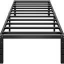 HLIPHA Metal Platform Bed Frame 14 Inch Tall,No Box Spring Needed,Twin Size Bed with Heavy Duty Strong Support Slats,Easy to Assemble,Black