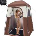 KingCamp Shower Tent Oversize Outdoor for Camping Dressing Portable Shelter Changing Room Privacy Single, Coffee 66x66x85"