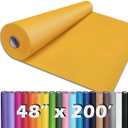 PerkHomy 48" x 2,400" (200') Orange Kraft Paper Roll for Craft Bulletin Board Paper Art Table Covering Crafting Gift Wrapping Bouquet Packing Parcel 80GSM 55LB (Orange, 48" x 200')