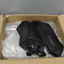 Amylove 7 Sets Groomsmen Gifts Set Wedding Proposal Gift 16 oz Beer Glass Cup Toiletry Bag and Bottle Opener Cap for Best Man PU Leather Cosmetic Bags with Zipper Greeting Card for Wedding(Black)