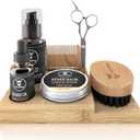 Striking Viking Beard Caddy - Countertop Bathroom Organizer for Beard Oil, Balm, Wash, Comb, Brush & Scissors (1pc)