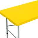 NEWISHER Fitted Rectangle Tablecloth 24 x 48 Inch Elastic Table Cloth for 4ft Table, Stretch Spandex Tables Cover Gold Washable Polyester Top Cap Cover for Dining Picnic Camping Indoor and Outdoor, Gold 