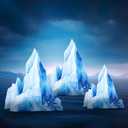 Thyle 3 Pieces Large Winter Iceberg Cardboard 24" 35" 39" Ice Birthday Party Supplies Cutout Standup Photo Booth Prop Backdrop Winter Wonderland Arctic Scene Baby Shower Favors