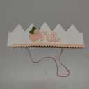 MADENG Girls 1st Birthday Decorations - Peach One Birthday Crown,Summer Fruit Party Photo Props,Sweet Peach Cake Smash Party Hat Outfit For Girl,Peach Themed Pink Glitter Birthday Party Crown