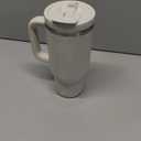 32 oz Tumbler with Handle and Straw: Stainless Steel Insulated Tumbler Keeps Cold for 24 Hours, Leakproof Travel Cup Fits in Cup Holder and BPA-Free, Cream Moon