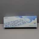 Wireless Keyboard and Mouse Combo, Colorful Ergonomic Full Size Retro LowNoise Keyboard with Cute keycaps, Compatible with Windows, PC, Perfer for Home and Office Keyboards (Blue)