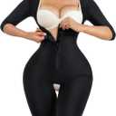 LANCS Shapewear for Women Tummy Control Fajas Colombianas Body Shaper Waist Trainer Post Surgery Compression Garment (XX-Large, Black)