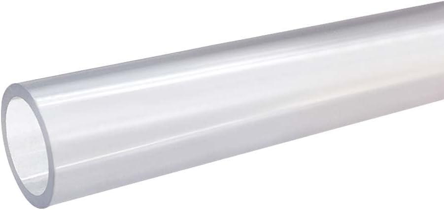 YSIL Clear Rigid PVC Tube Round Pipe ID 12mm OD 16mm 1.3ft Length for Aquarium,Water Tank, Handicrafts, DIY, 12X16mm 40cm, Clear