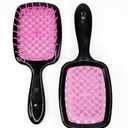 Detangle Brush, Hair Care Brush for All Hair Types, Black & Pink, Heat Resistant, Ergonomic Handle, Unisex, Ages 3 and Up